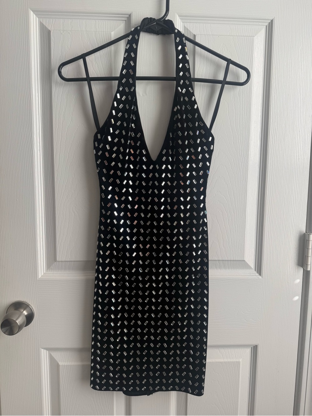 B Darlin Black One-Shoulder Sequin Bodycon Dress